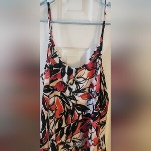 Apt. 9 Vibrant Floral Top in Red, Black, and White
